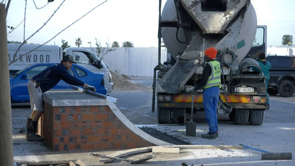 We started casting #lafarge concrete...