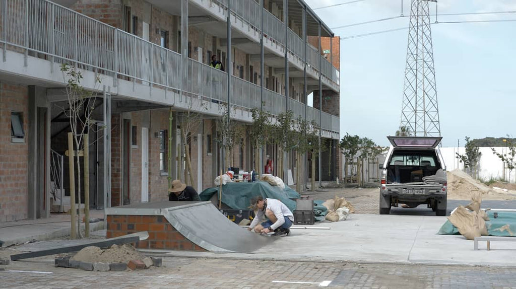 Wrapping up the concrete works...