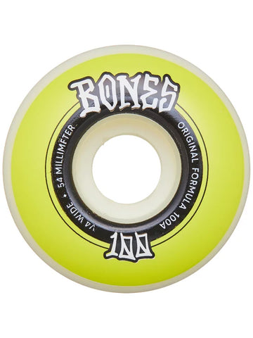 Bones OG Formula Wides 54mm 100A Wheels (White & Green)